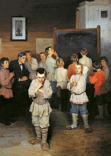 Mental Calculation. In Public School of S. A. Rachinsky, Nikolay Bogdanov-Belsky